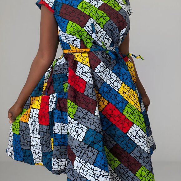 Block pattern dress - Picture 4 of 4